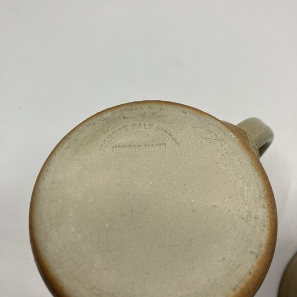 Monroe Salt Works Pottery Mugs Iris Handmade Art Studio Pottery Coffee Cup 4" - Picture 7 of 12